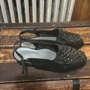 Elegant Black Women's Peep-Toe Shoes